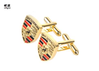 China Custom Design Funny Shirt Cuff Clips , Car Brand Gold Plated Cufflinks For Men for sale