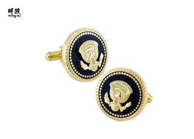 China 3D Embossed Creative Custom Mens Cufflinks Metal Material 19g Weight for sale