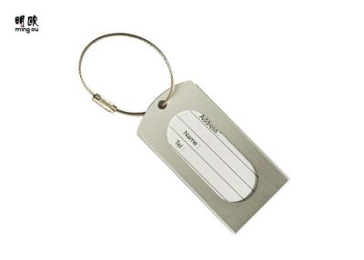 China Unique Keychain Design Aluminum Luggage Tags Custom Printed With Name Card for sale