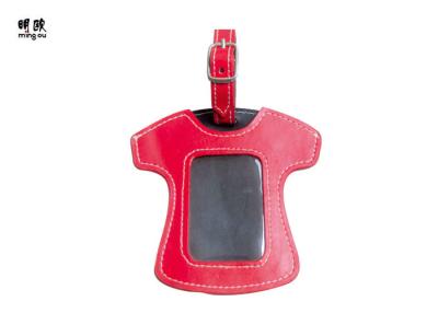 China Shirt Shape Personalized Luggage Name Tags For Kids Red Color Eco - Fridendly for sale