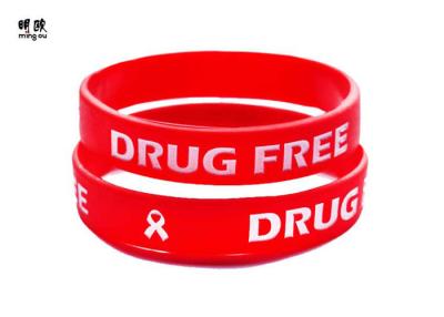 China Soft Enamel Imprinted Custom Wrist Bracelets Silicone Wristbands For Events for sale