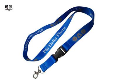 China Red & Blue Nylon Material Id Card Neck Lanyards Custom Printing Type​ for sale