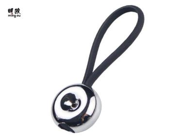 China Ball Design Silver Key Holder Zinc Alloy With Rubber Strap Holder , No Logo for sale