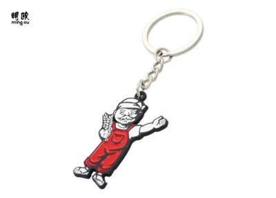 China Perfused Human Shape Zinc Alloy Keyring With Black Nickel Finishing for sale