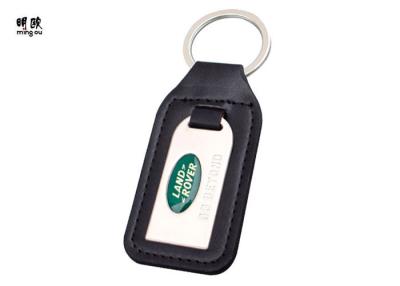 China Good Look Epoxy Personalised Leather Keyring Customized Logo Square Shaped for sale