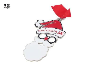 China Cute Cartoon Running Kids Sports Medals Soft Enamel Fill design , Silver Finishing for sale