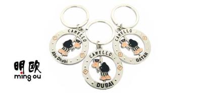 China Camel Style Customized Key Tag , Suit For Travel Market Retail Metal Key Tags for sale