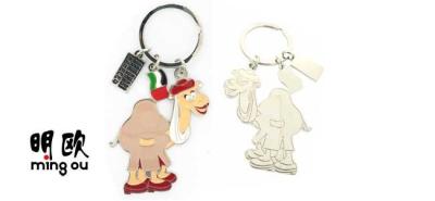 China Soft Enamel Personalized Metal Keychains , Zinc Alloy Material With Camel Shaped for sale