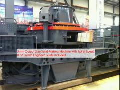 3mm Output Size Sand Making Machine with Spiral Speed 8-12.5r/min Engineer Guide Included