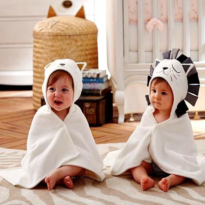 China Hot Sale Portable Cute Newborn Baby Towel Baby Bath Towel Hooded Cotton Towels Hot Safe For Kids Children for sale