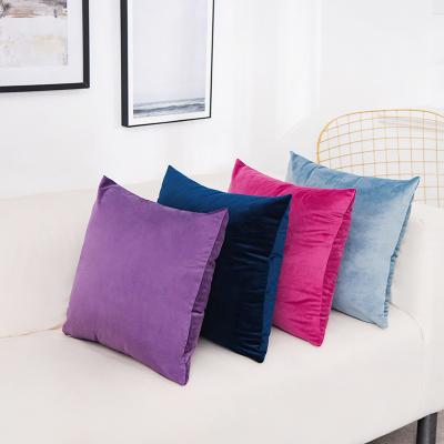 China Wholesale Anti-Static Sofa Cushion Cases 18 x 18 Velvet Pillow Cover Decorative Throw Velvet Pillow Shape for sale