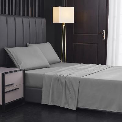 China Hot Sale Polyester Queen King Single Flat Fitted Anti-Static Bed Sheet Set Bed Sheet Bedding Set for sale