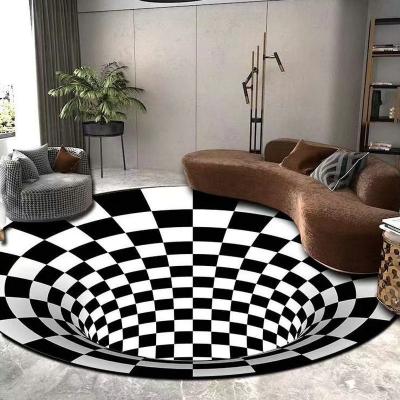 China Washable Area Rug Non Slip Cover Mat Living Room Mat Floor 3d Custom Rug for sale