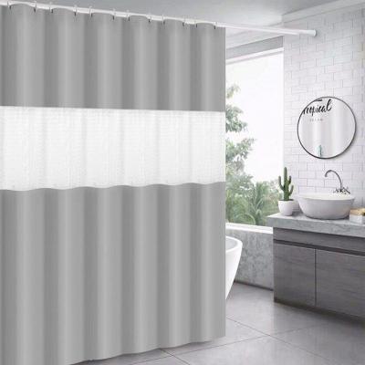 China Sustainable 5 Star Hotel Bathroom Bath Peva Shower Curtain Liner Waterproof Hotel Curtains for sale