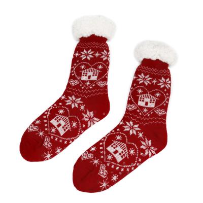 China High Quality QUICK DRY Red Slippers Christmas Thick Warm Socks for sale