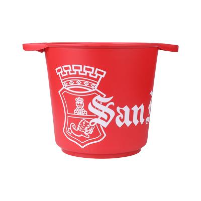 China Hot Selling Viable Bar Customer LOGO Large Capacity 4L Printing Plastic Ice Bucket for sale