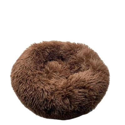 China Removable Washable Plush Cat Nest Round Pet Bed Cat Nest Luxury Travel Pet Bed for sale