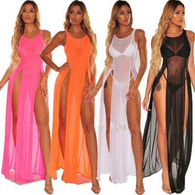 China Wholesale Sexy Lingerie Hot Sexy Underwear Sets Women Transparent Long Skirt With Panties Hot Cheap In Stock for sale