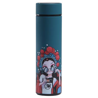 China PORTABLE 401~500ML Chinese Traditional Peking Opera Roles Heat Keeping Vacuum Flask 304 Vacuum Bottle For Business Gifts for sale