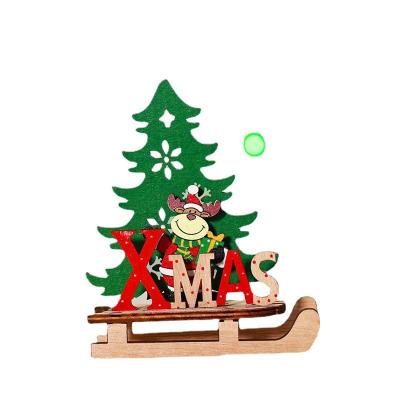 China Christmas Features 50 Sets Wooden Self Assembled DIY Christmas Sleigh Accessories Sets for sale