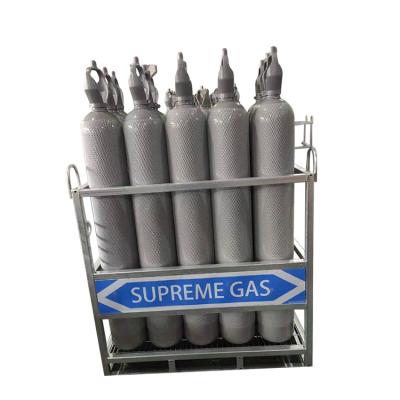 China 50L Seamless Steel Oxygen Cylinder with Tulip Cylinder Cap Guard for Oxygen Argon Argon Helium Carbon Dioxide for sale