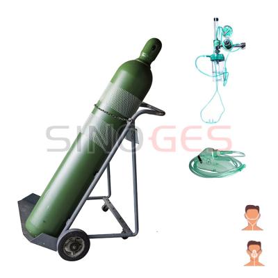 China Hospital ISO9809-1 TPED 51L Ambulance Storage Gas Cylinder Tank 300l Cylinder 23.6l Medical Oxygen Gas Cylinder for sale