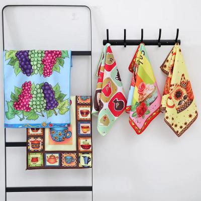 China Wholesale Hot Sale Child Safe Microfiber Kitchen Dish Towel Terry Cloth Housework Dishcloth Car Cleaning Dish Towel for sale