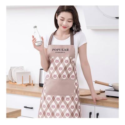 China New Design Fashion Apron Kitchen Waterproof Apron Popular Cartoon Printing Waterproof Apron for sale