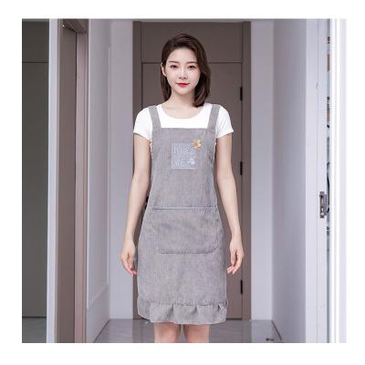 China Waterproof Canvas Apron Favor Price Apron Cleaning Custom Printed With Logo Embroidery Cotton Corduroy Apron for sale