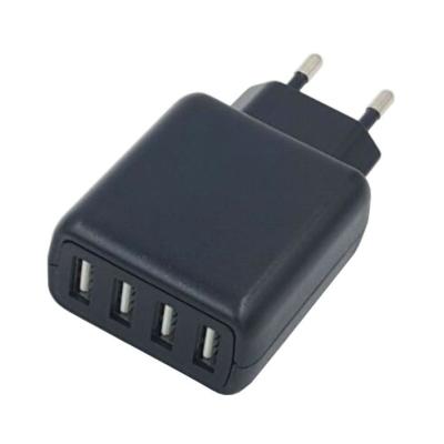 China 88% 5v 5a multi port usb charger 25W 4 port usb wall charger with CE rohs for sale