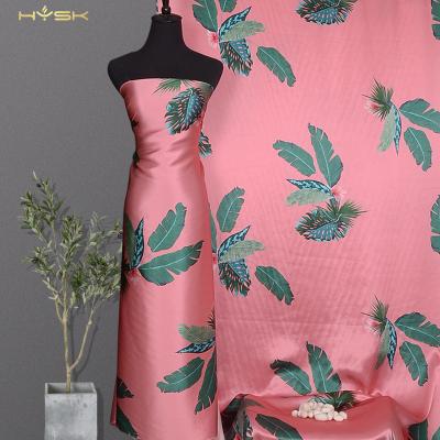 China HYSK Dubai 100% Custom Multi Color Floral Digital Print Organic Pure Raw Chinese Mulberry Silk Printing Satin Silk Fabrics For Garment for sale