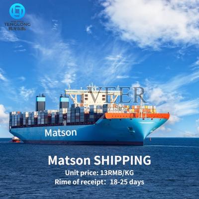 China U.S. shipping Matson double-clearance package taxes delivery to door sea transportation for sale