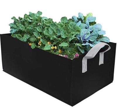 China Eco-Friendly Recycle Flowers Vegetable Garden Square Planter Pot Felt Fabric Grow Bag for sale