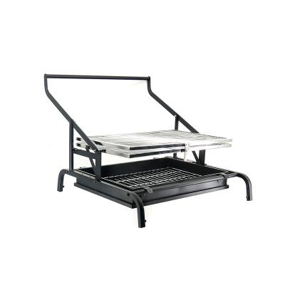 China Adjustable Size Charcoal Flip Folding Porcelain Barbecue Grills Stainless Steel Portable Outdoor Charcoal BBQ Grills for sale