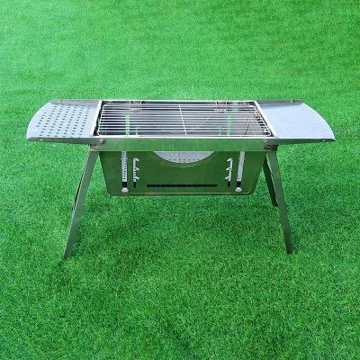 China Camp Folding BBQ Grill Easily Assembled Mini Charcoal Wood Burning Cooking BBQ Smoke Rack Outdoor Portable Smokeless Stove Indoor for sale