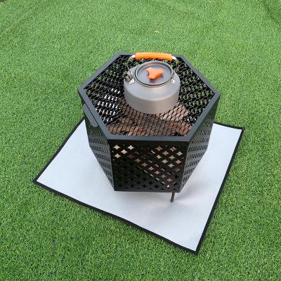 China The Easily Cleaned Fire Retardant Pit Mats For Under Fire Pit for sale