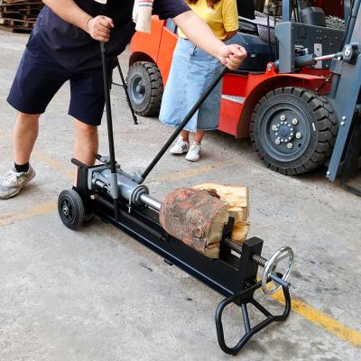 China Low Cost High Efficiency Outdoor Firewood Log Splitter Manual Camping Hydraulic Wood Firewood Processor for sale