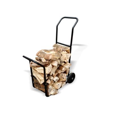 China Sustainable Hot Selling Amazon Firewood Log Storage Rack Camping Rolling With Wheels for sale