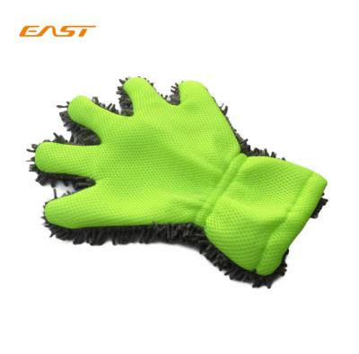 China Car Wash Cleaning EST Chenille Double Sided Car Plush Gloves Five-finger Cleaning Gloves, Rags Thickened Plus Velvet Car Wash Tools for sale