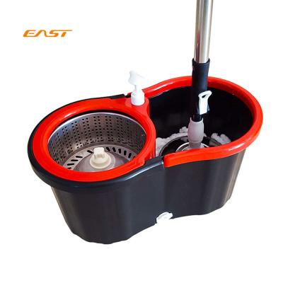 China EST viable rotating floor cleaning automatic household lazy magic broom set with plastic mop bucket 360 for sale