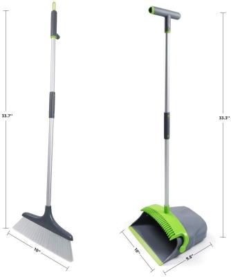 China Detachable EST Household Long Handle Cleaning Design Sweeping Dust Plastic Pan And Broom Set for sale