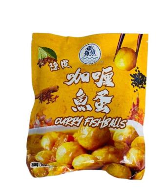 China Food industry wholesale customized good quality jar seafood snacks curry fish balls traditional hot frozen food for sale