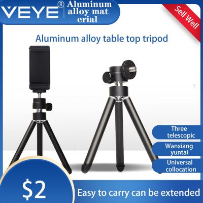 China Free Adjustable Aluminum SLR Camera Digital Camera Three-section Stretch Height Micro Single Camera Tripod for sale