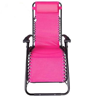 China Fishing portable tex 2*1 fabric chair weightlessness lounger with black tube for sale