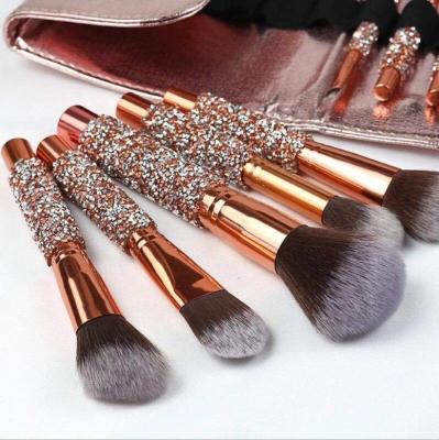 China Bling Crystal Handle Rhinestone Makeup Brushes 10Pcs Glitter Makeup Brush Set Cute Makeup Brushes Bling Crystal Handle Rhinestone Makeup Brushes 10Pcs Glitter Makeup Brush Set Cute Makeup Brushes for sale