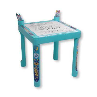 China Plastic Standing Table Folding Toddler Kids Easel Plastic Coloring Board Set for sale