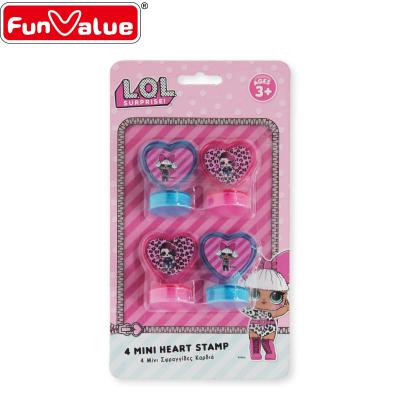 China ABS plastic heart handle OEM pattern kids craft set art kids kitPlastic stamp set for sale