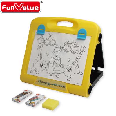 China Easy Carry Kids Drawing Easel Art Drawing Board Plastic kidsEasel Black Board Art Easel Set for sale