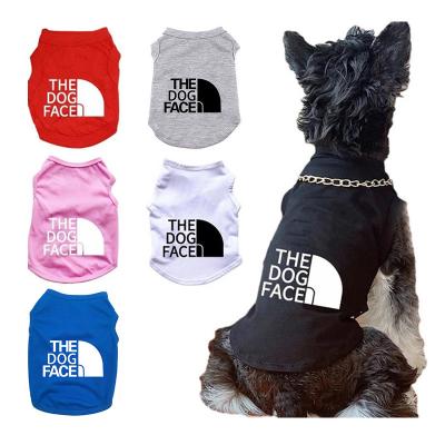 China Stocked Special Drop Shipping For Summer Pure Color Pet T-shirt Dogs Vest Dog Apparel Designer Pet Clothes for sale