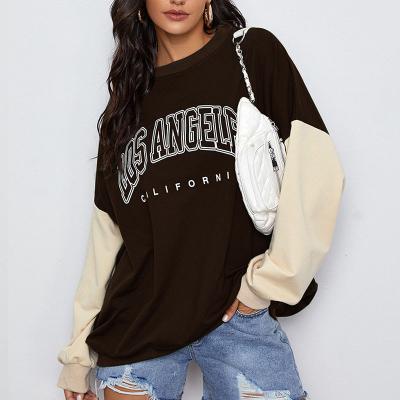 China Breathable Customized Letter Drop Off Shoulder Graphic Sweatshirt Unisex Women's Tops for sale